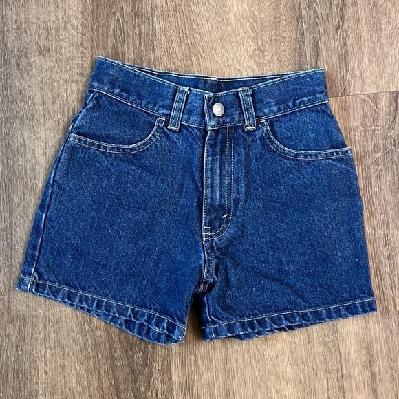 Levi's Denim Heart Pocket Jean Shorts Red Tab Sz 6X - Picture 4 of 8
